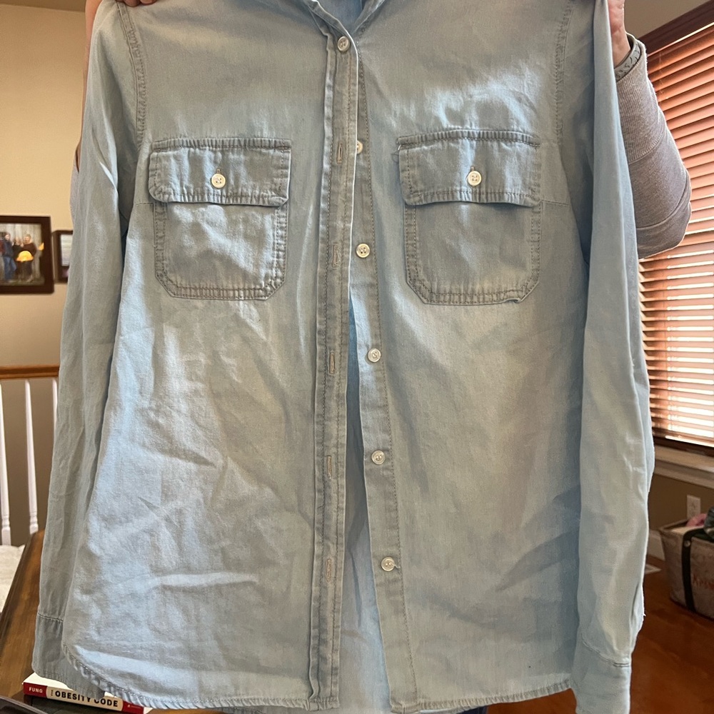 Denim button up